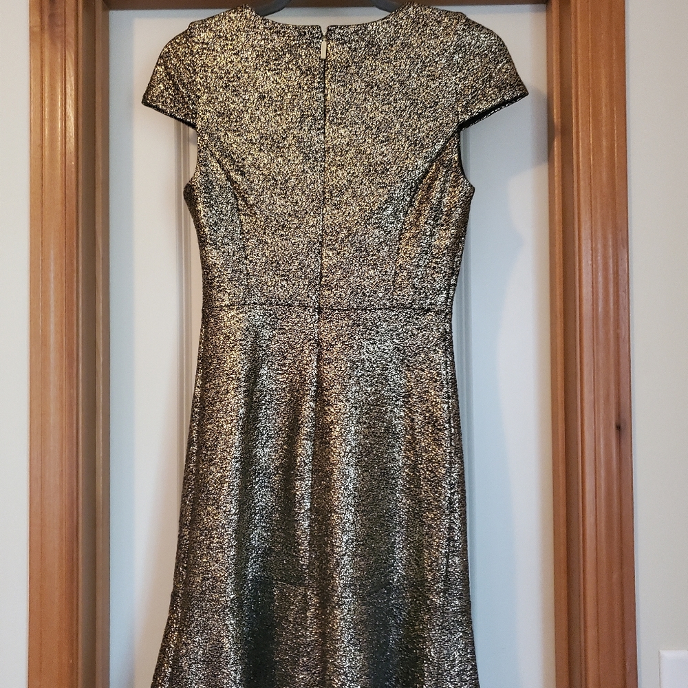 Like new,, worn 1x Michael Kors black and gold fleck dress